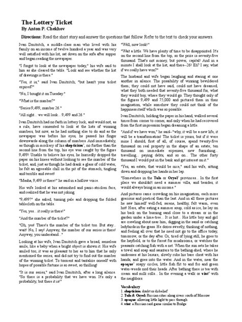 the lottery short story pdf|The Lottery .